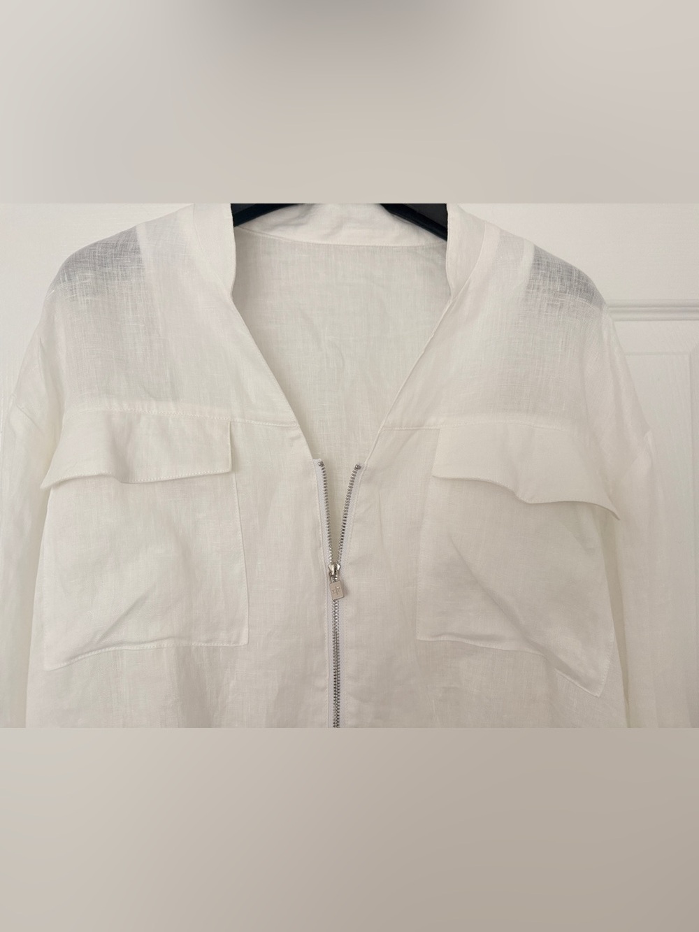 Loro Piana French Dew-retted Linen Zip Bomber Jacket(OEM) - Picture 7 of 11